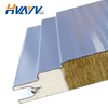 PU and Rockwool Sandwich Panel insulation board for wall insulation excellent thermal conductivity, Fire resistance